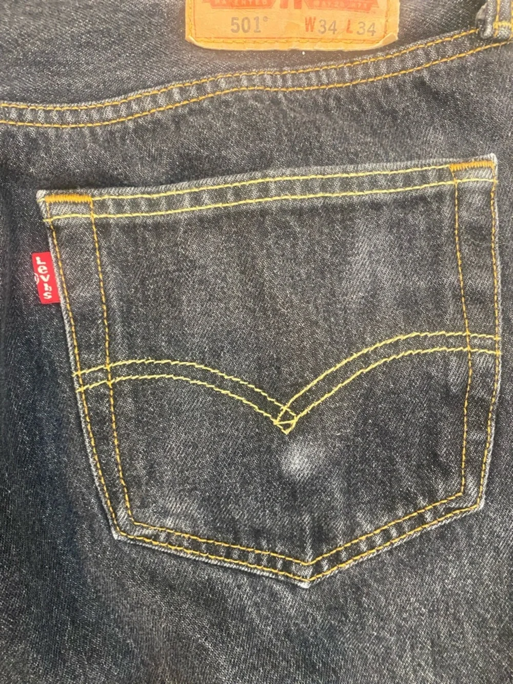 Levi's 501 Men's Black Straight-Leg Jeans GUC 34x34